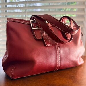 Coach Legacy Zip Satchel Red 2003 Vintage